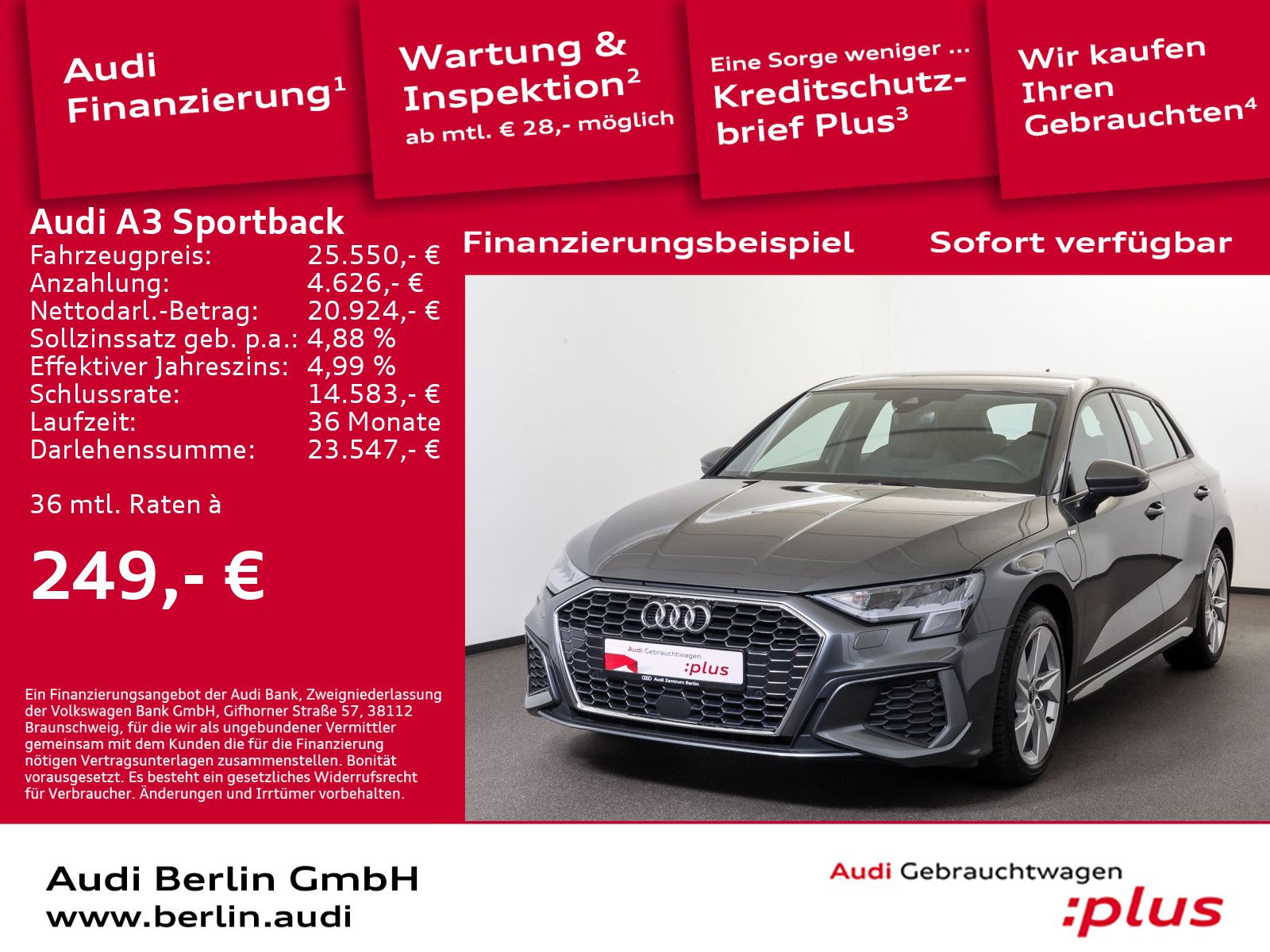Audi A3 Sportback TFSI e S line - Samsaru's Car Outlet