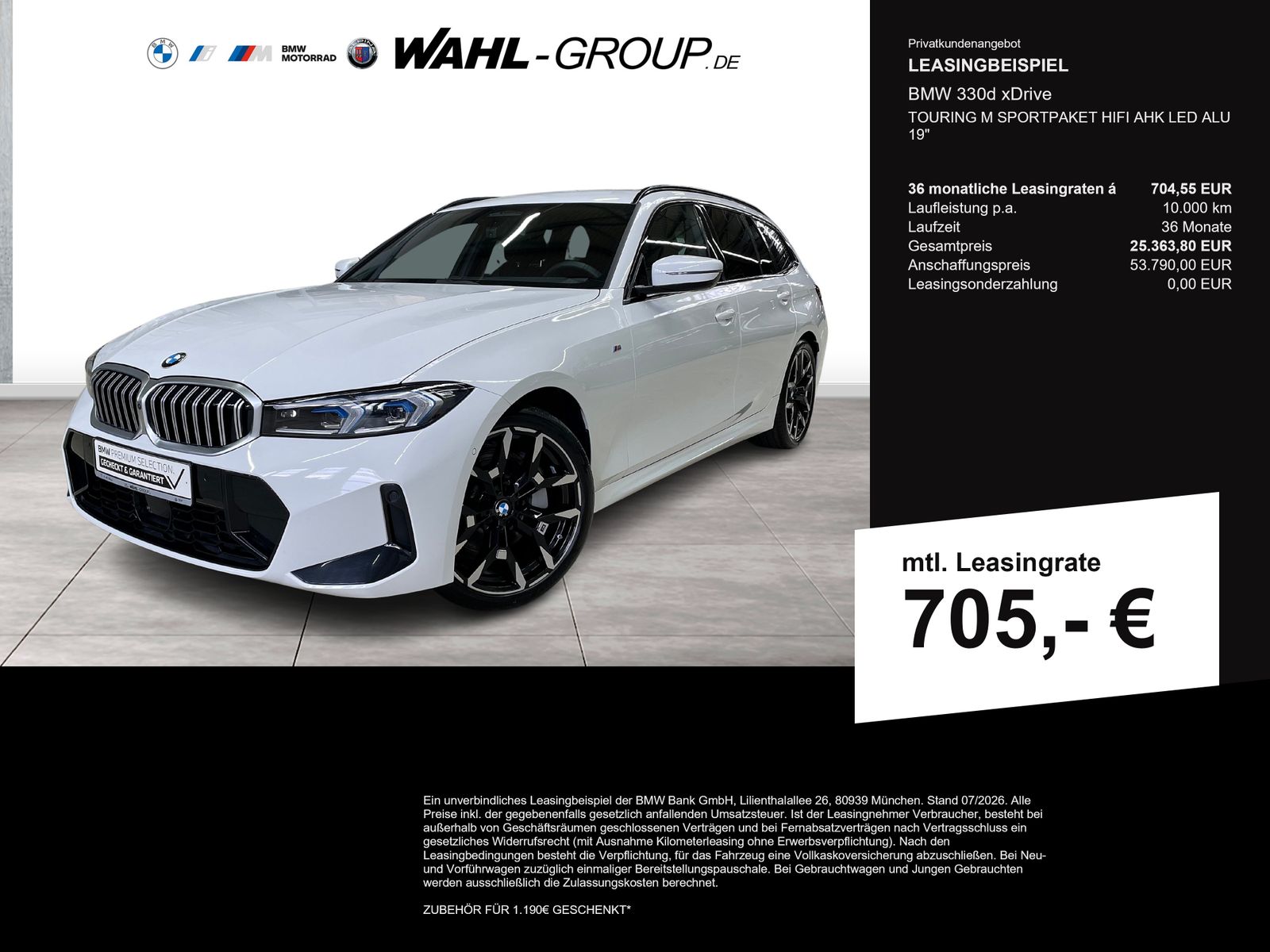 BMW 330d xDrive TOURING M SPORTPAKET HIFI AHK LED AL