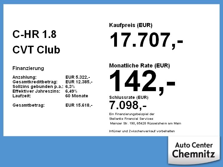 Toyota C-HR 1.8 CVT Club - Samsaru's Car Outlet