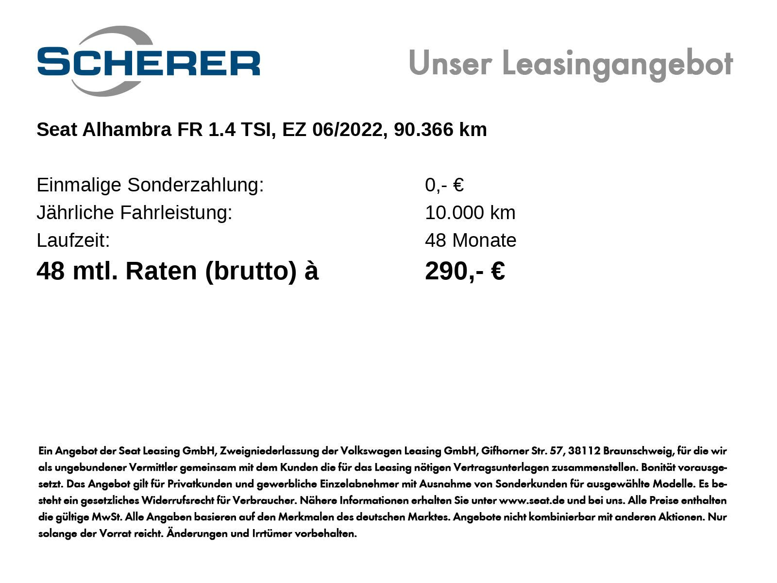 Seat Alhambra 1.4 TSI DSG FR LINE RFK AHK FULL LINK
