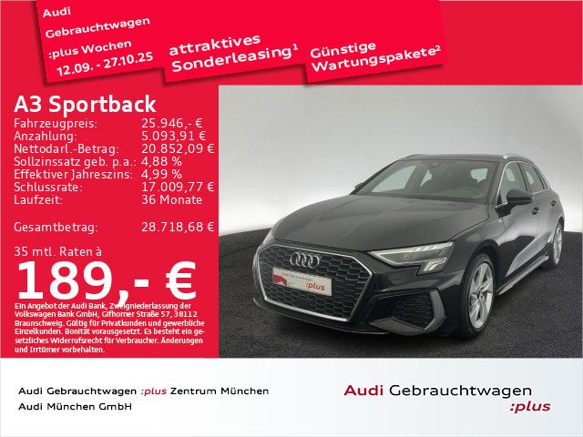 Audi A3 Sportback 35 TFSI S-tronic S line AHK ACC Vir