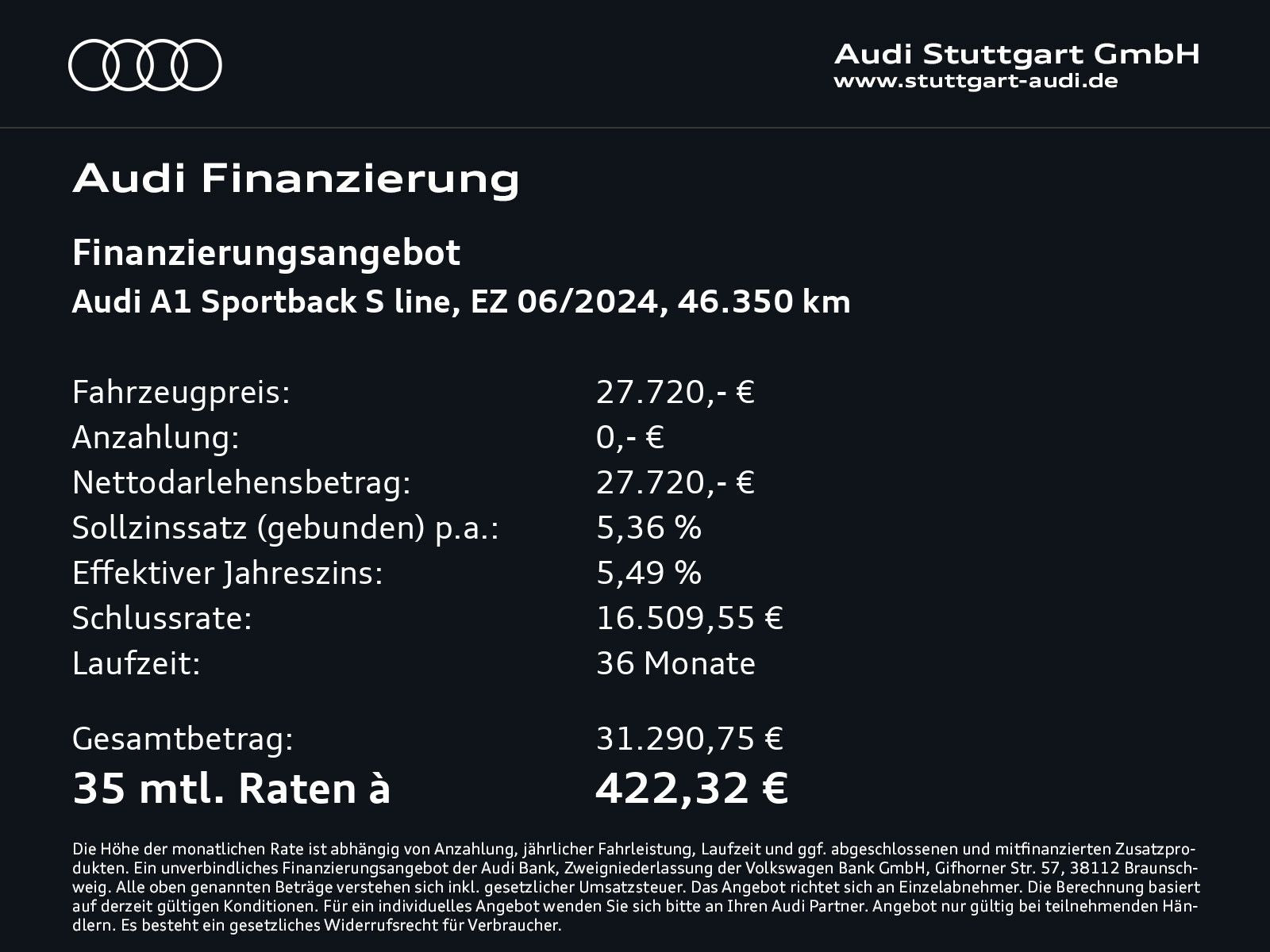 Audi A1 Sportback 40 TFSI S line Kamera CarPlay 18''