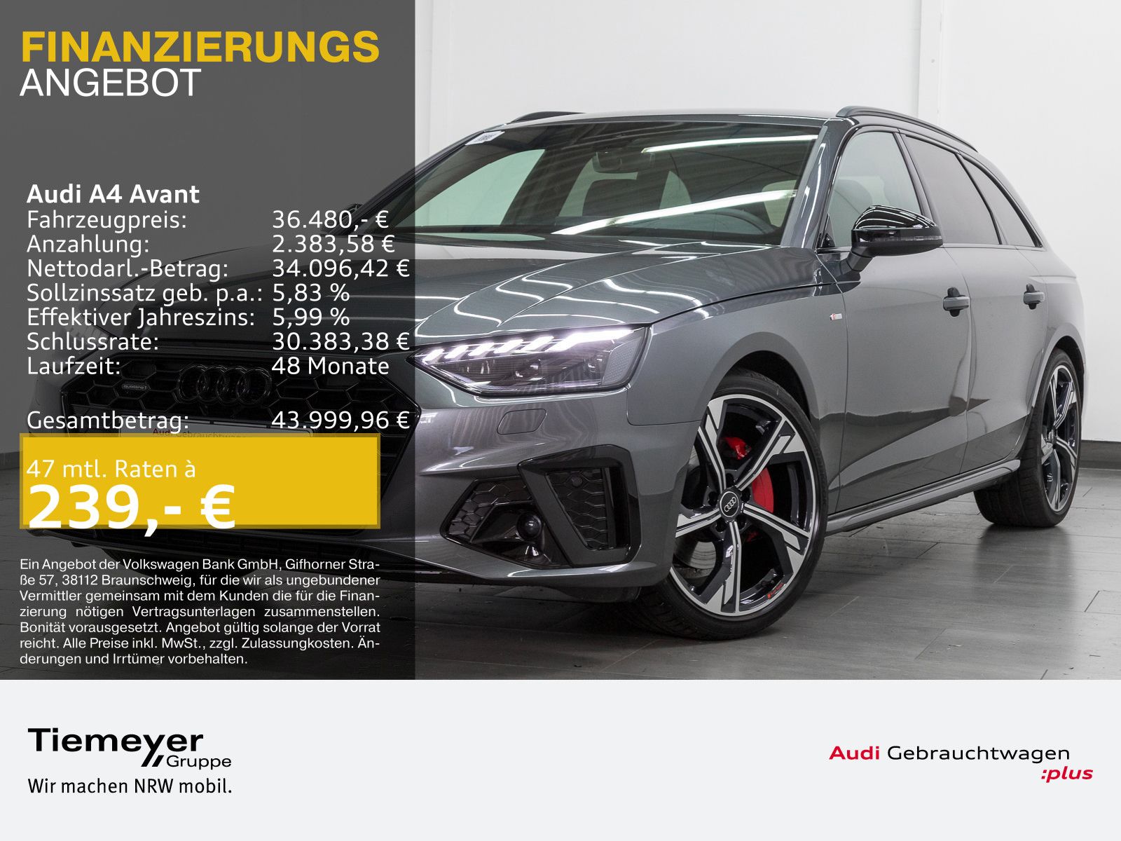 Audi A4 Avant 40 TFSI Q 2x S LINE MATRIX AHK LM19 KAM