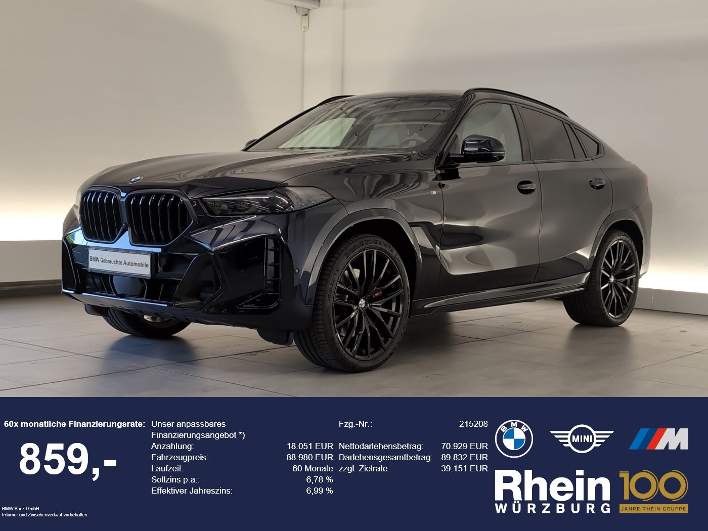 BMW X6 xDrive40d M Sport Pro Navi/LED/AHK/RFK/Pano N