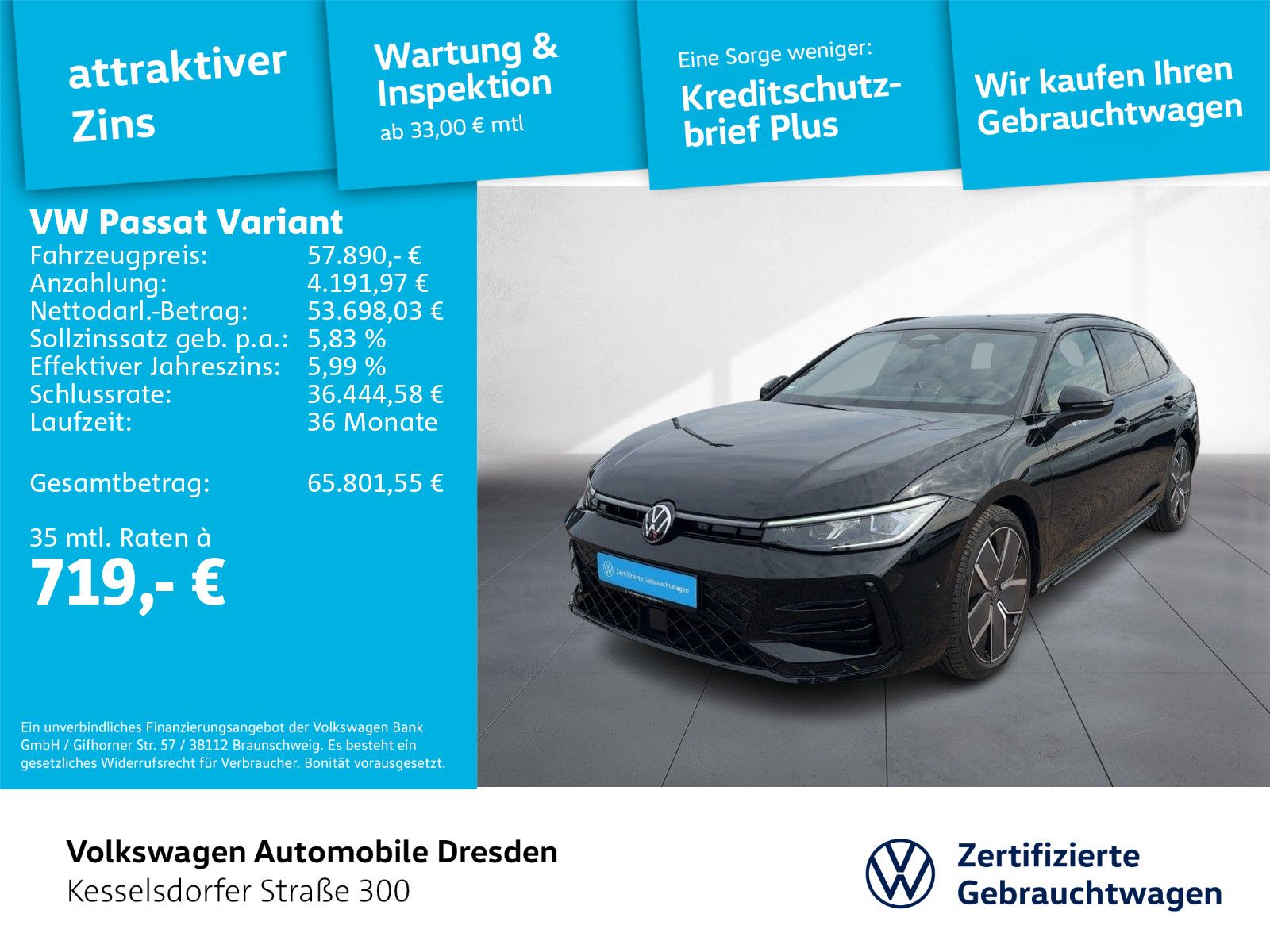 Volkswagen Passat Variant 2.0 TDI DSG 4M R-Line AHZV Pano H