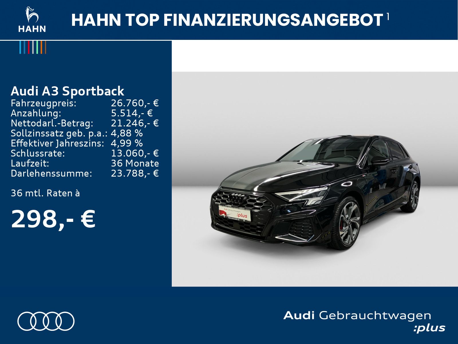 Audi A3 Sportback 45 TFSIe S line - Samsaru's Car Outlet