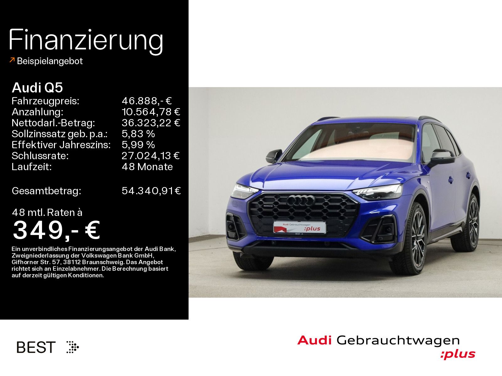Audi Q5 S line competition 40 TDI AHK, Air, HUD, Pano