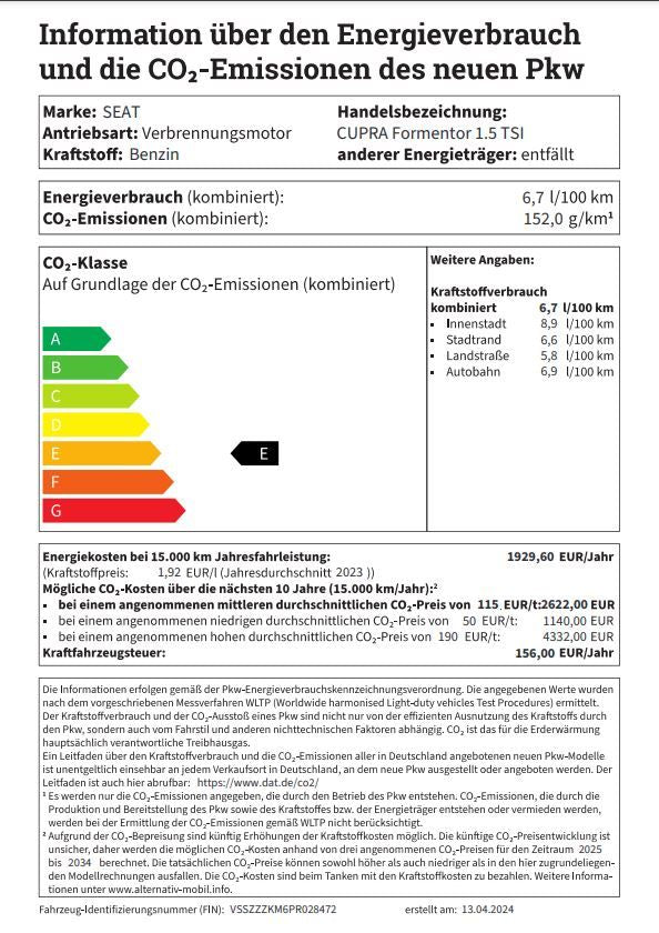 Cupra Formentor 1.5 TSi DSG - Samsaru's Car Outlet