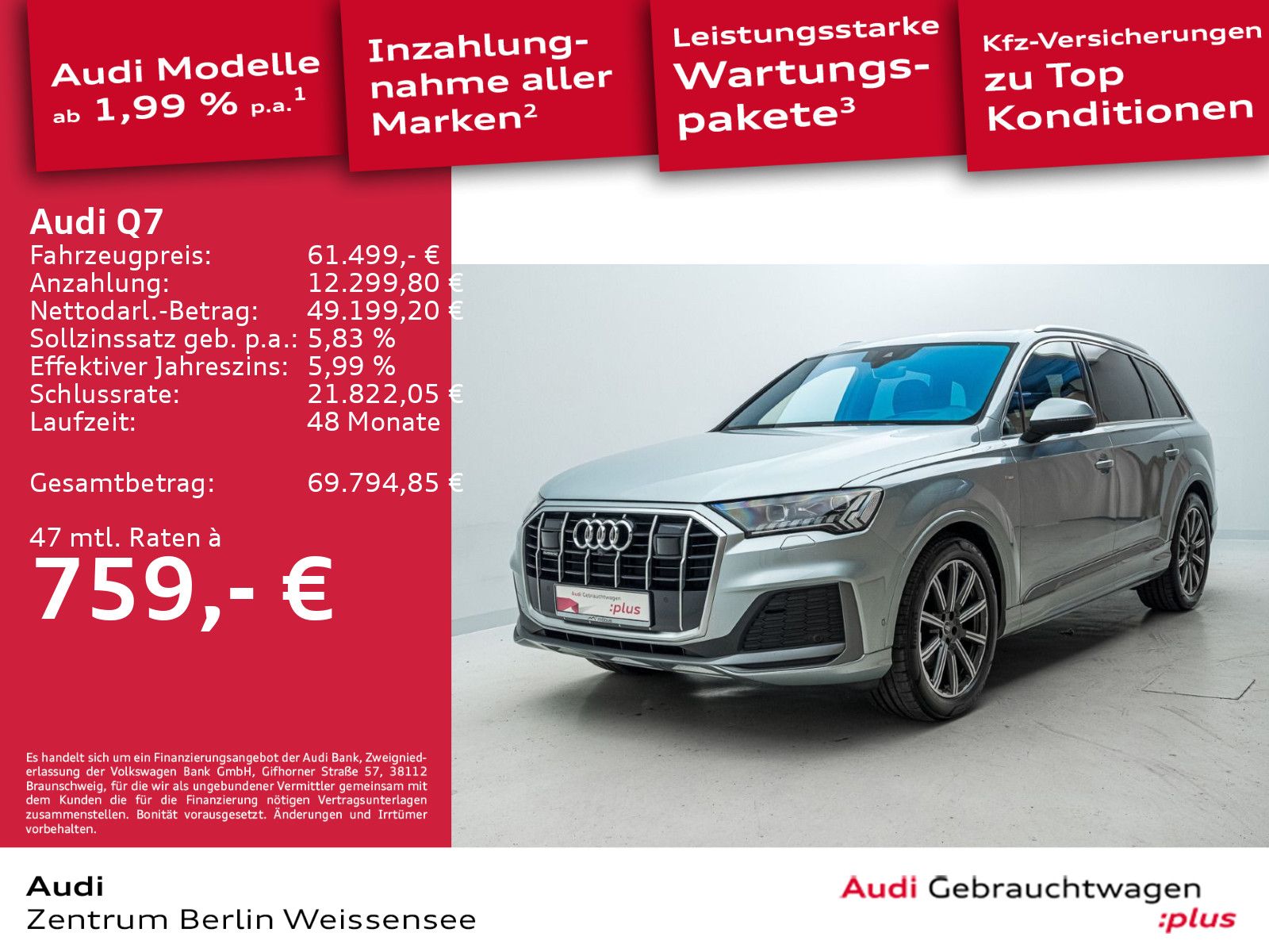 Audi Q7 50 TDI TIP-TRO*QUA*S-LINE*MATRIX*B&O*360*PANO