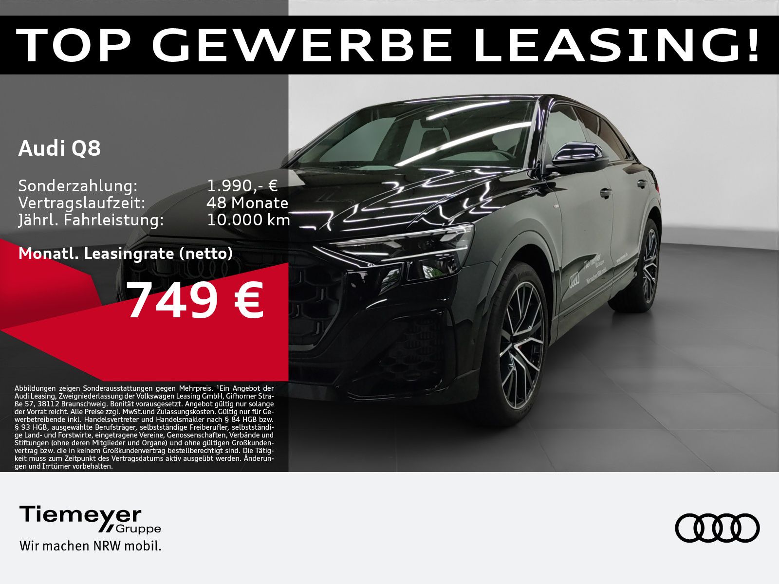 Audi Q8 TFSIe Q S LINE KAMERA NAVI AHK LM22