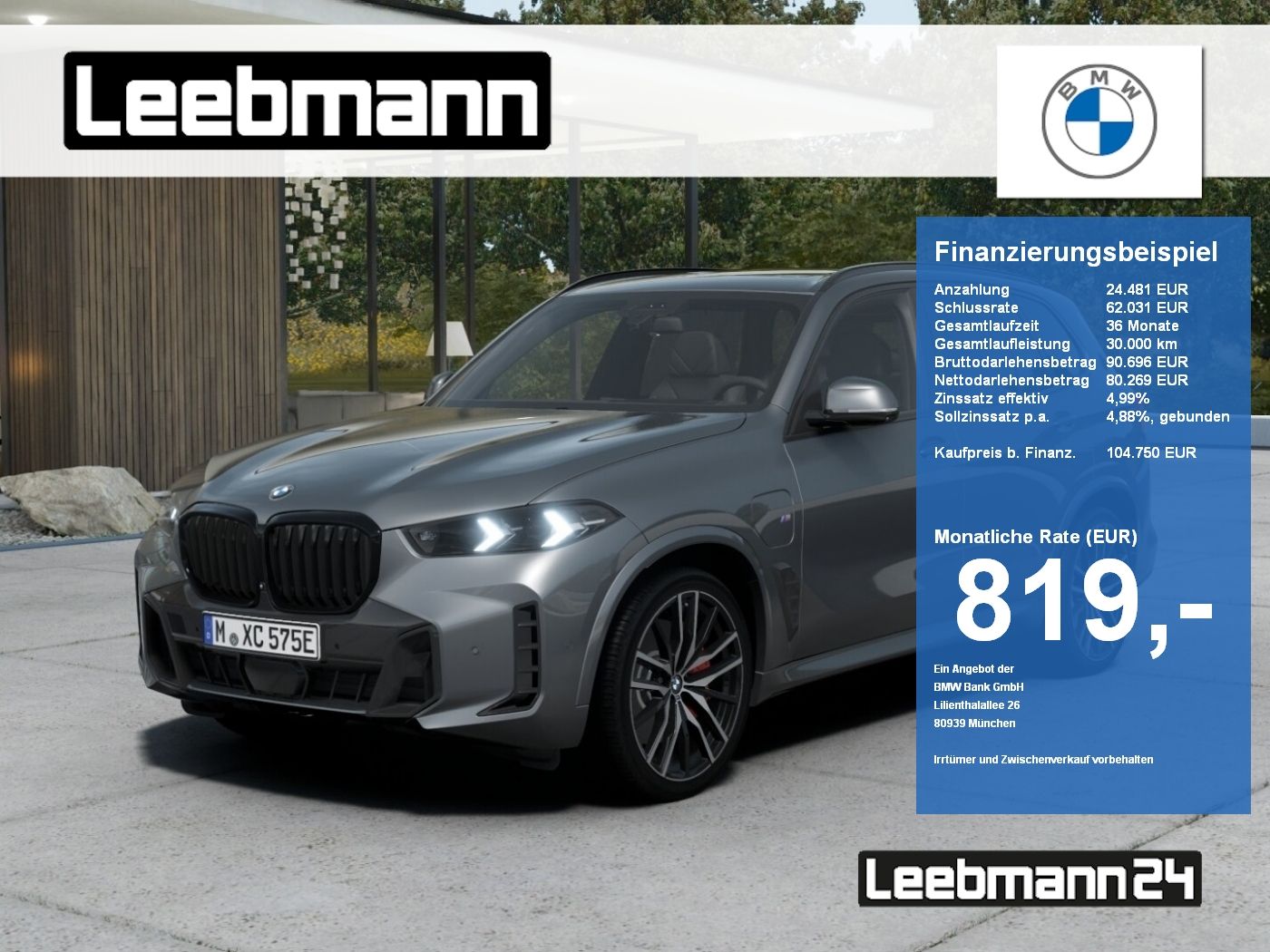 BMW X5 xDrive50e M-Sport-Pro AHK/IntegralLenk./SoftC