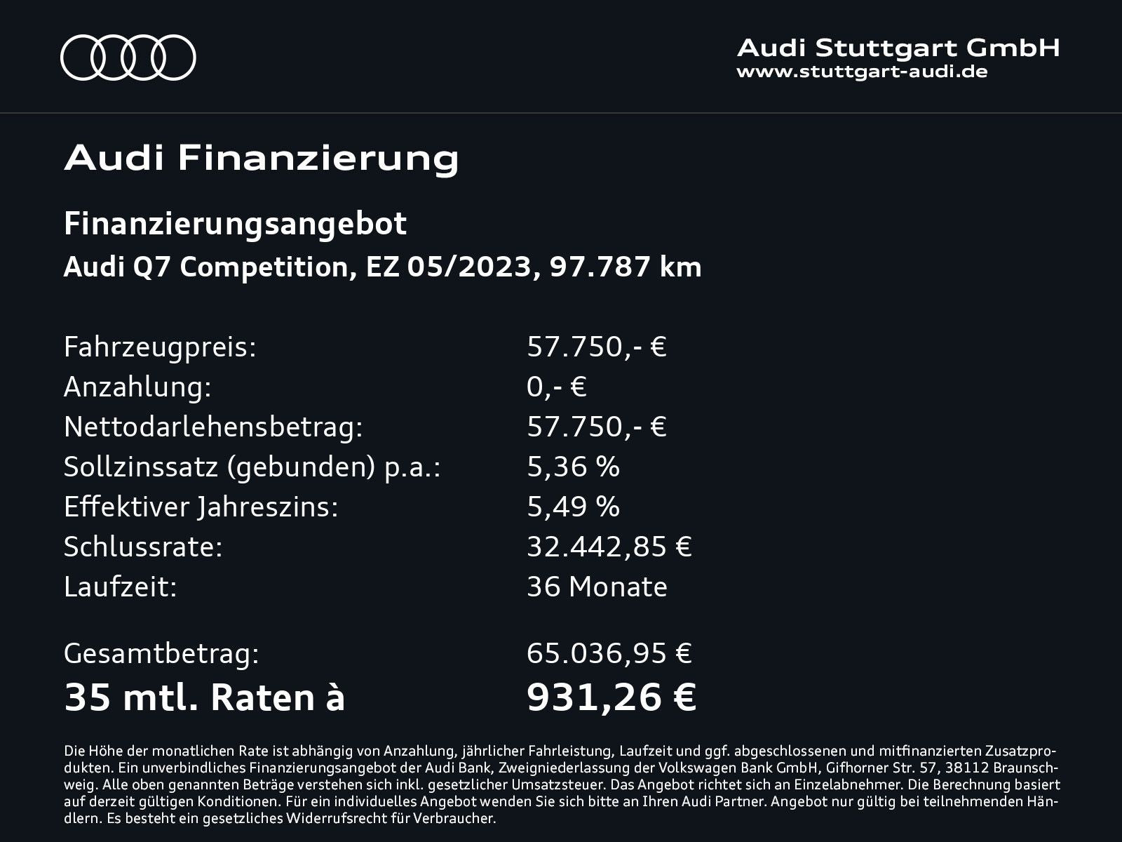 Audi Q7 45 TDI quattro competition plus  s line Pano