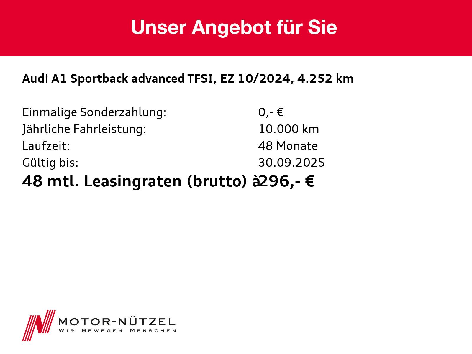 Audi A1 Sportback 30 TFSI ADVANCED - Samsaru's Car Outlet
