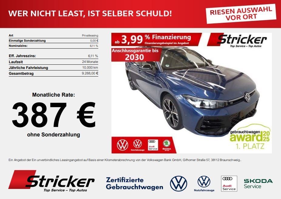 Volkswagen Passat Variant R-Line 1.5TSI e-Hybrid 387,-ohne