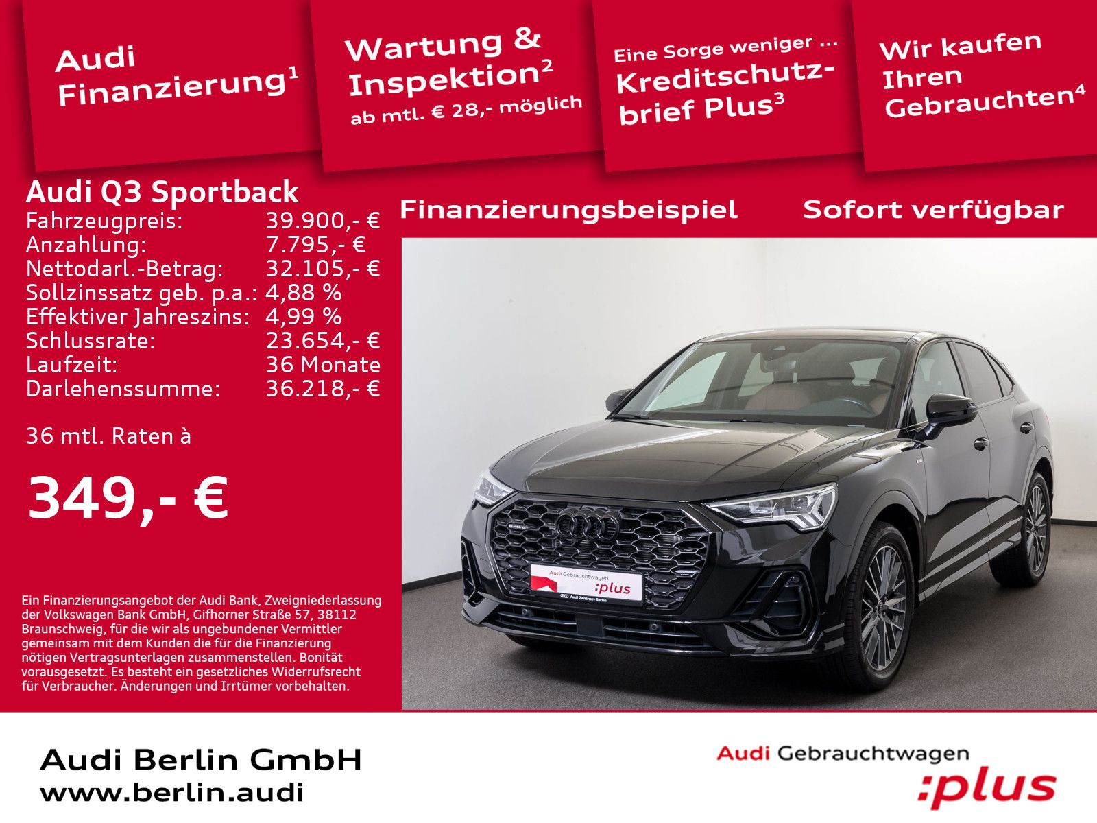 Audi Q3 Sportback S line 40 TFSI qu. S tr. - Samsaru's Car Outlet