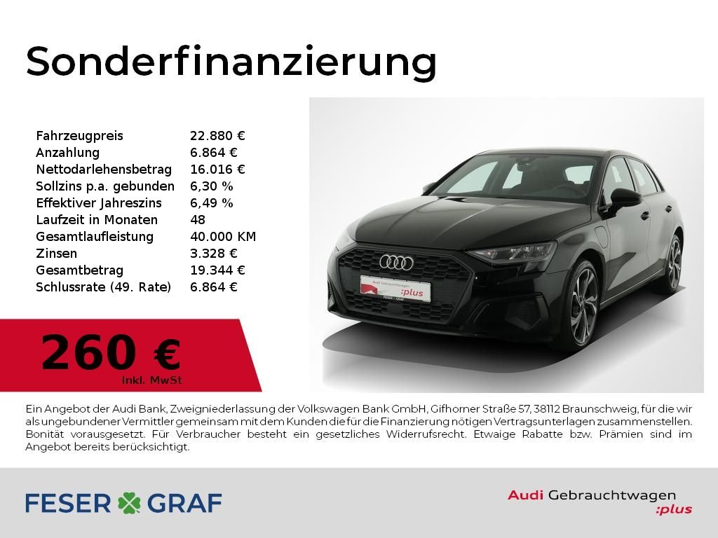 Audi A3 Sportback 40 TFSI e SmartphoneI,PDC,Sportsitz