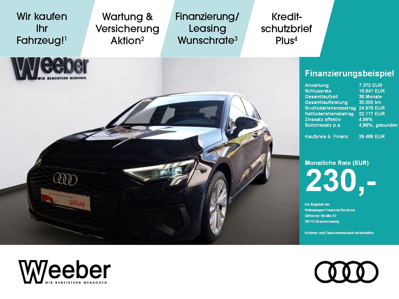 Audi A3 Sportback NAVI*LED*RFK*GRA*LM17*AUT Navi