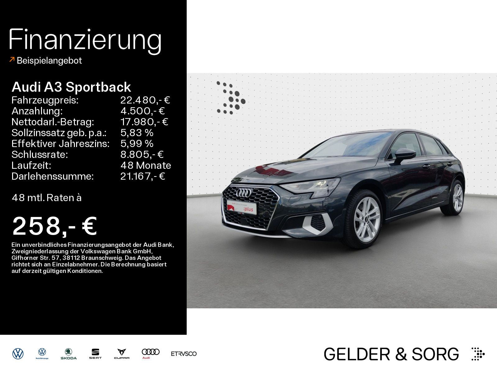 Audi A3 Sportback 30 TDI advanced - Samsaru's Car Outlet