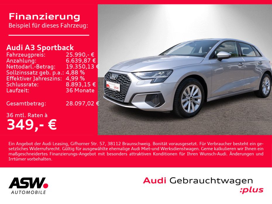 Audi A3 Sportback 30TDI Stronic Navi LED GRA PDC SHZ