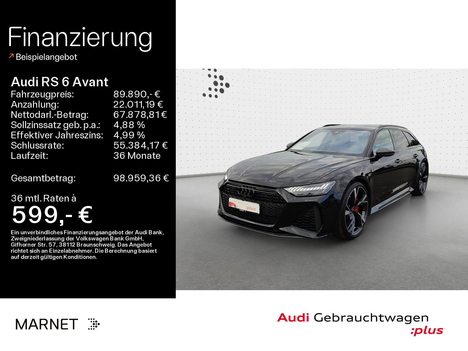 Audi RS 6 Avant quattro*Navi*Matrix*B&O*HUD*PDC*Pano*