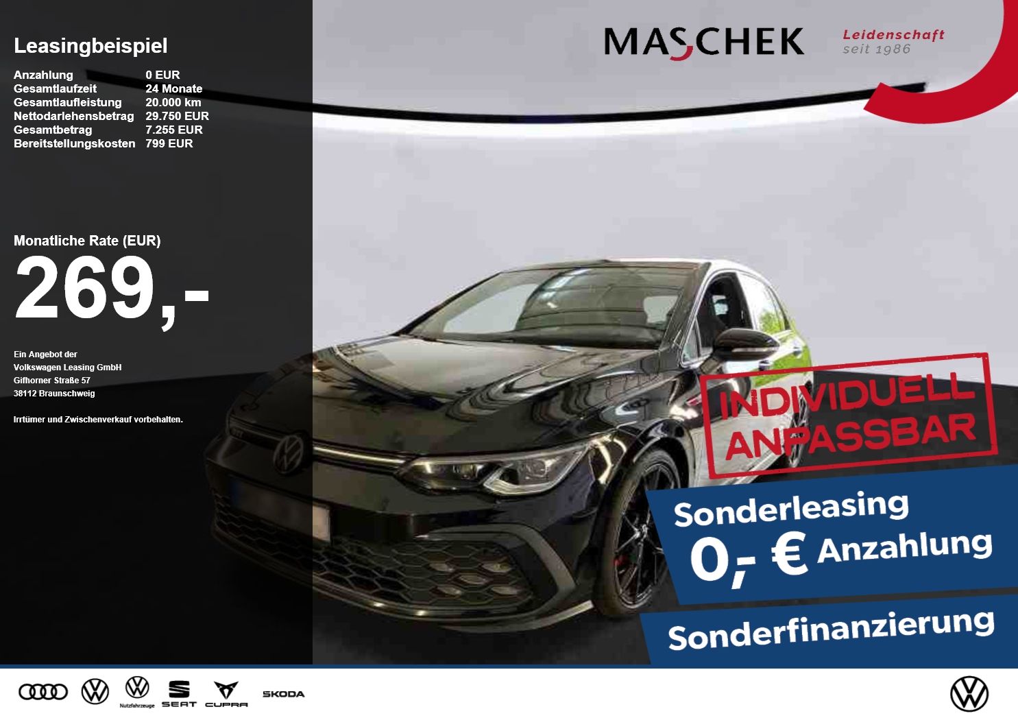 Volkswagen Golf GTI *Sonderleasing* Pano HuD H&K AHK DCC