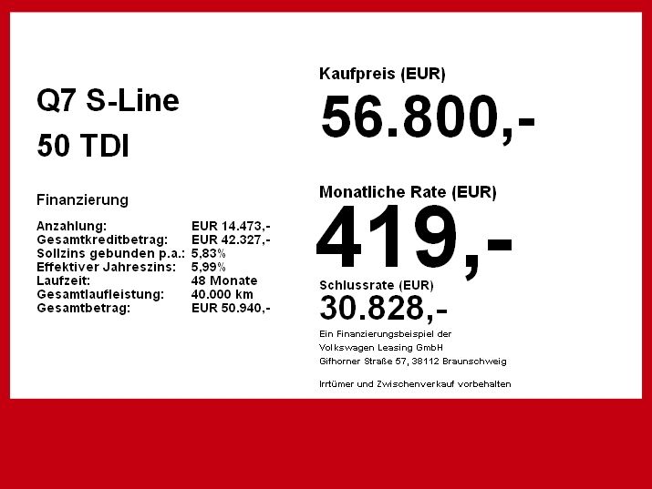 Audi Q7 S-Line 50 TDI qu. Business Tour ACC Connect