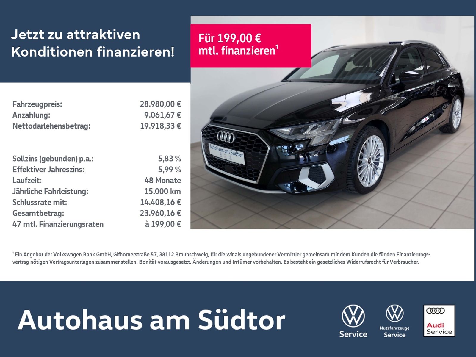 Audi A3 35 Spb. advanced 2.0 TDI | LED RFK Navi