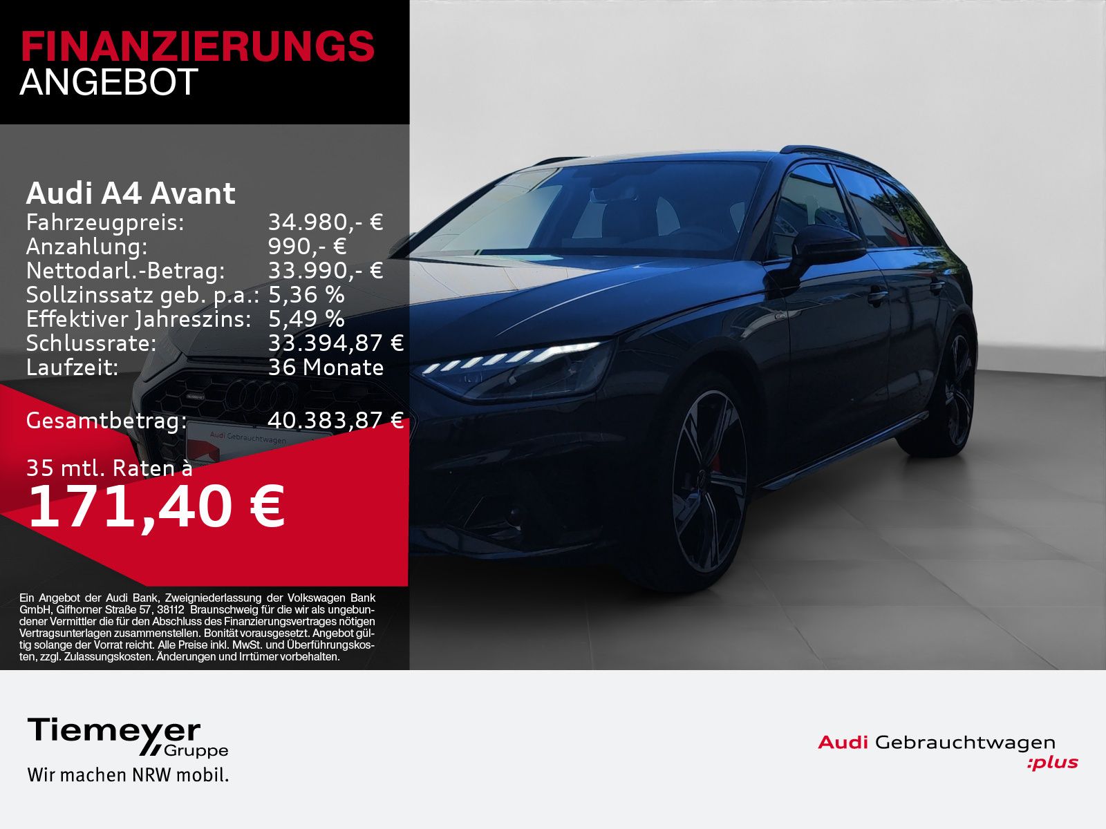 Audi A4 Avant 40 TFSI Q 2x S LINE MATRIX AHK LM19 KAM