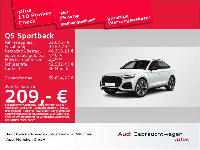 Audi Q5 Sportback 55 TFSI e qu. S tronic S line Matri