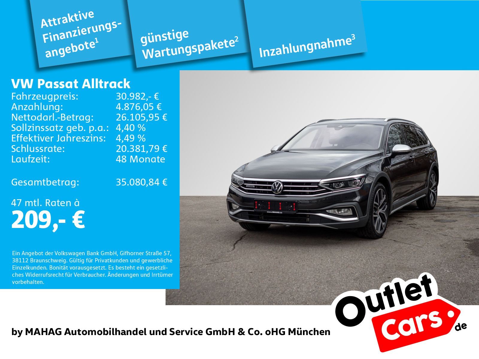 Volkswagen Passat Variant Alltrack 4 Mot 2.0 TDI  AHK Leder