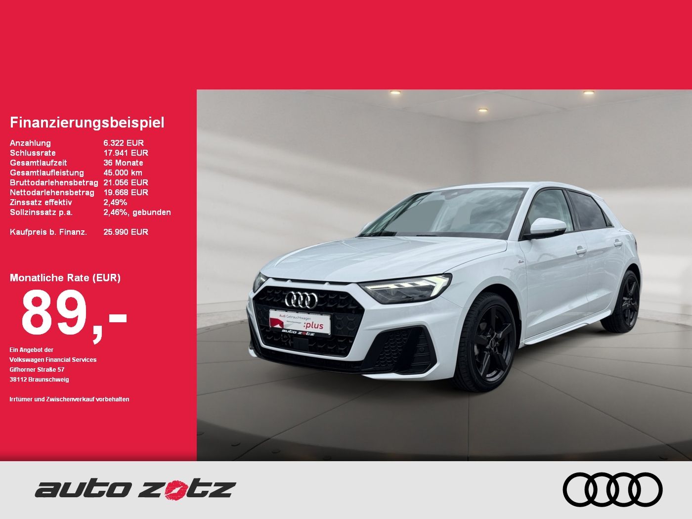 Audi A1 Sportback S line 25 TFSI S tronic - Samsaru's Car Outlet