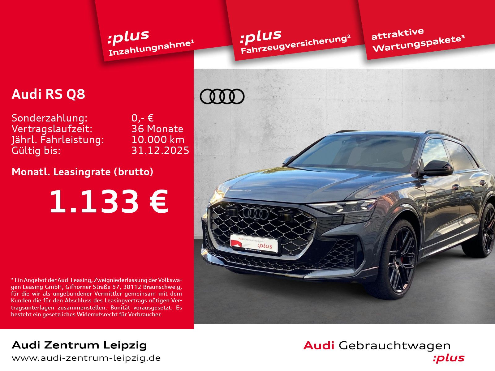Audi RS Q8 TFSI q. *Laserlicht*HuD*AHK*Assistenz*Air*