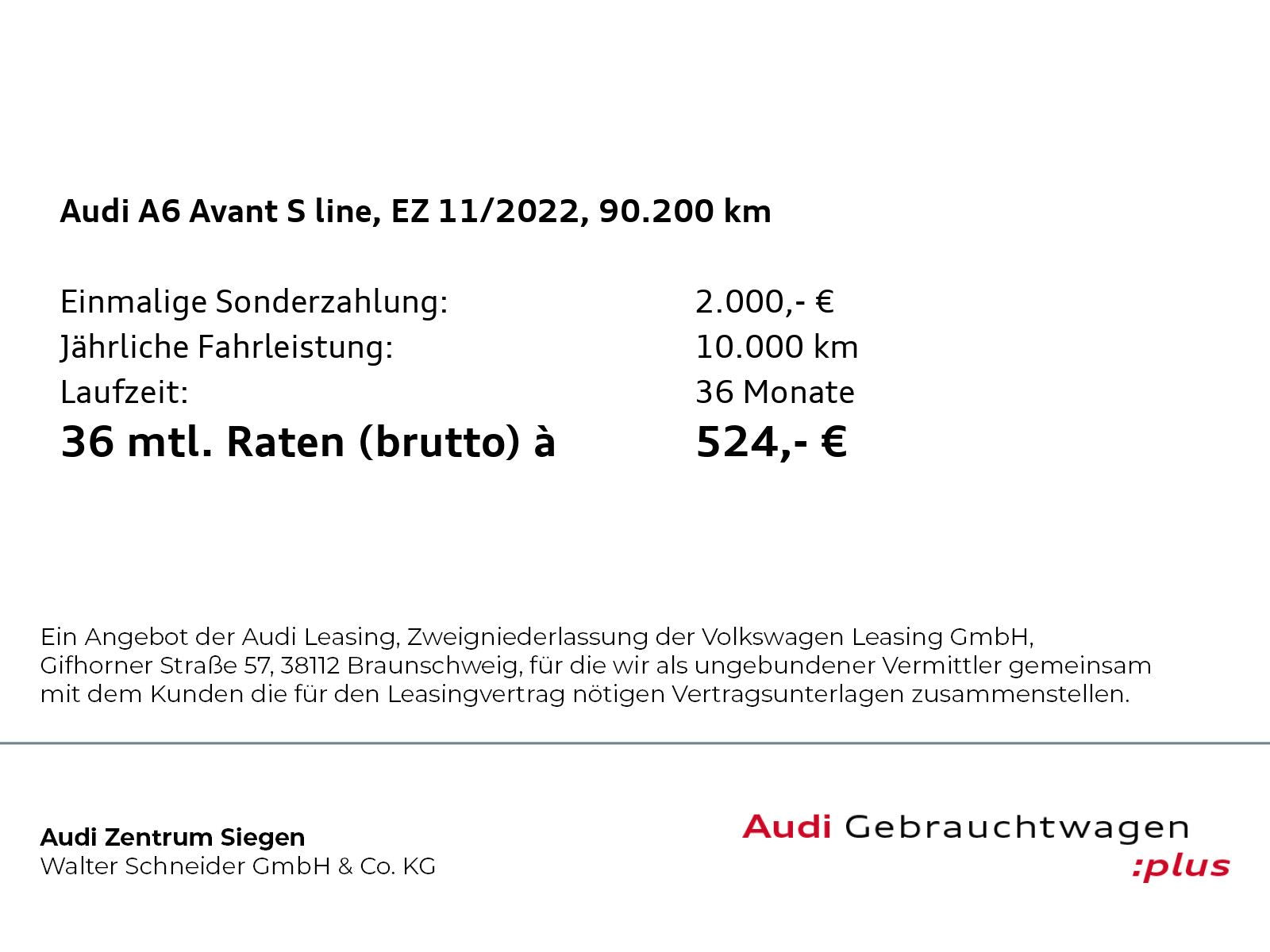 Audi A6 Avant 55 TFSI e quattro 2x S line Matrix AHK