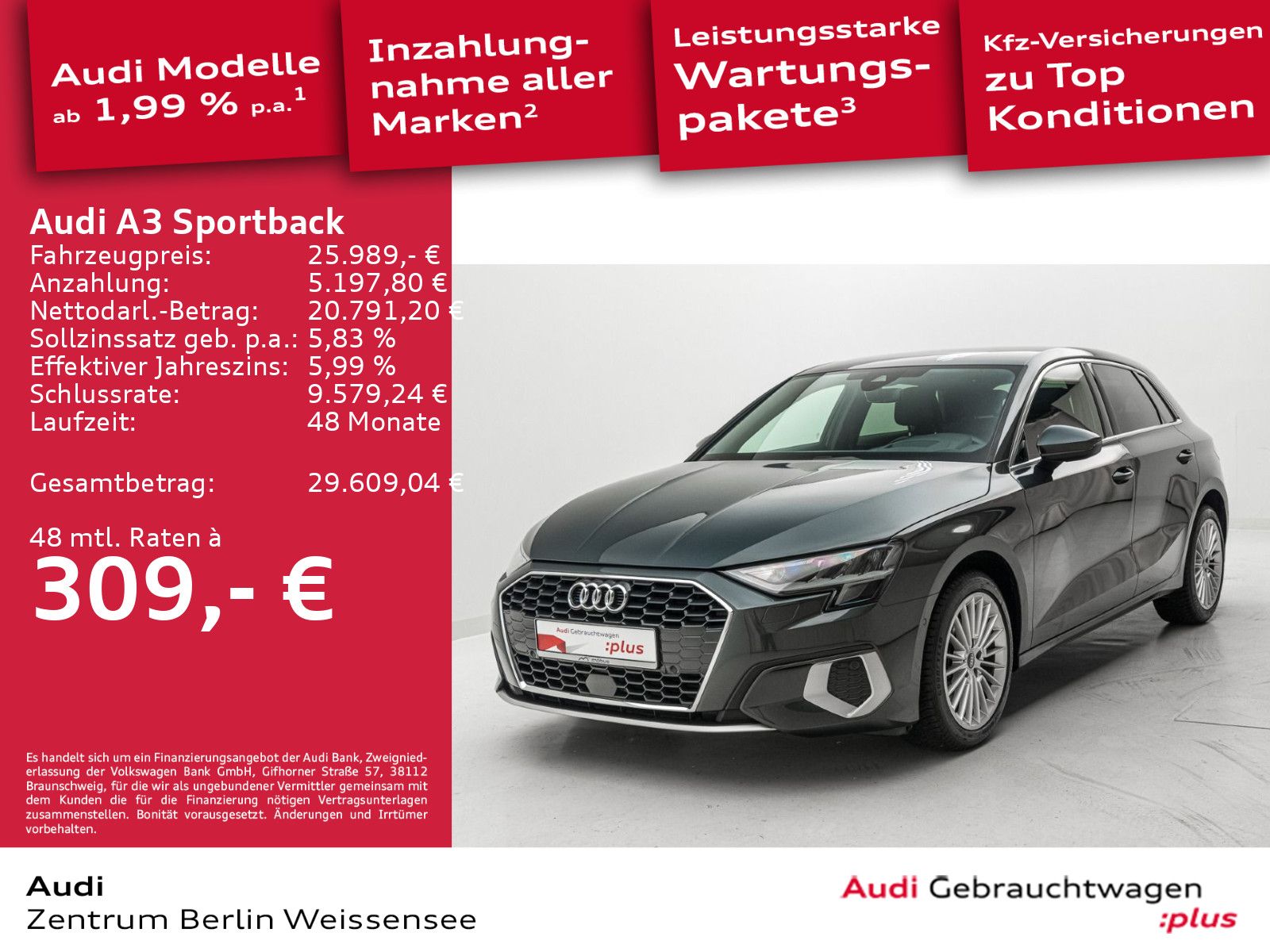 Audi A3 Sportback 30 TDI S-TRO*ADVANCED*ACC*HUD*GJR**