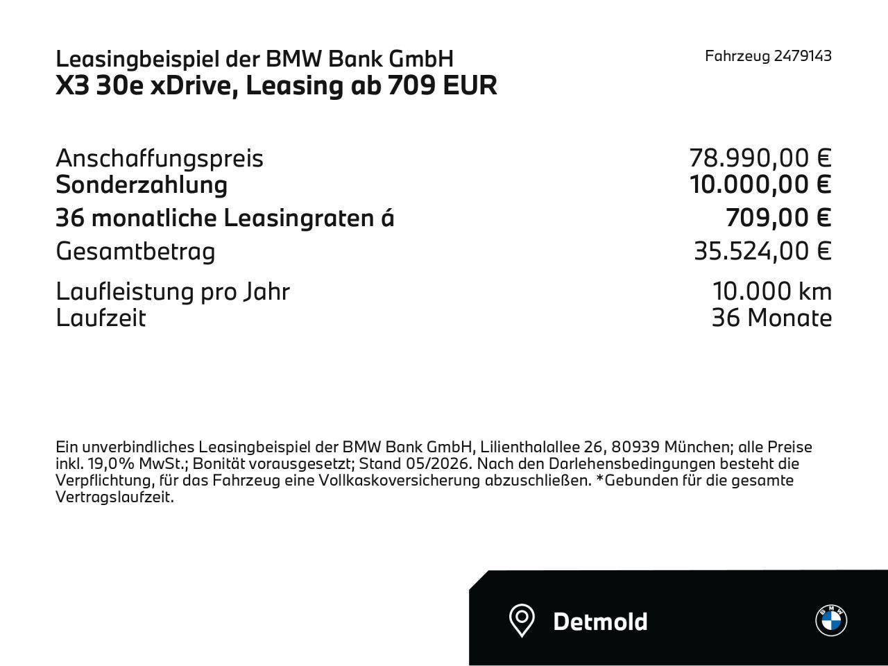 BMW X3 30e xDrive, Leasing ab 709 EUR