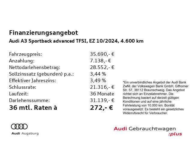 Audi A3 Sportback advanced 35 TFSI S tr. - Samsaru's Car Outlet