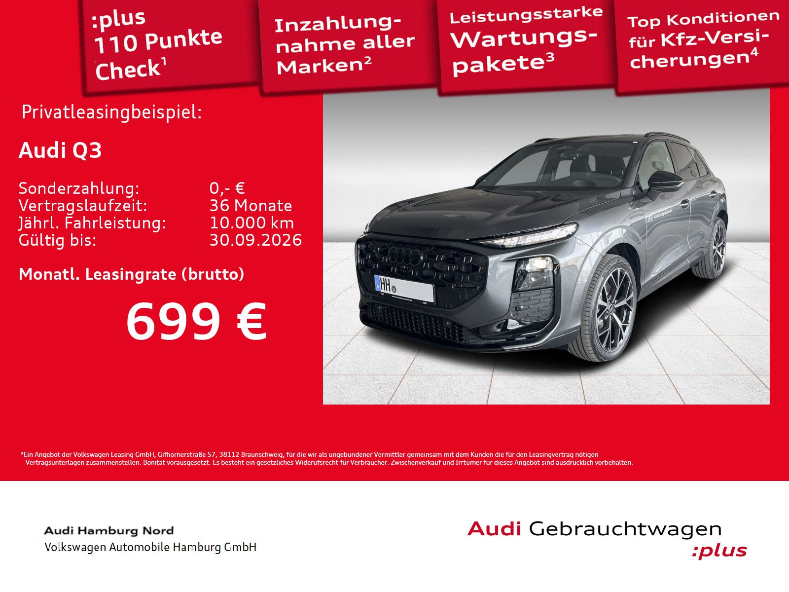Audi Q3 2.0 TFSI quattro S line Nav Pano AHK ACC LED+