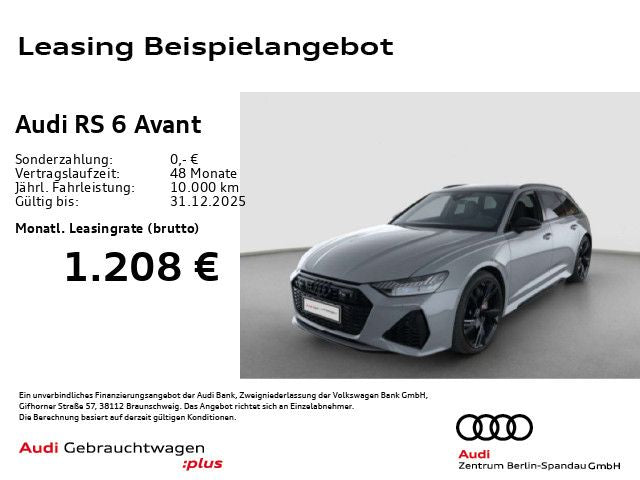 Audi RS6 Avant *PANO*StdHz*HD-MATRIX*HuD*B&O*AHK*