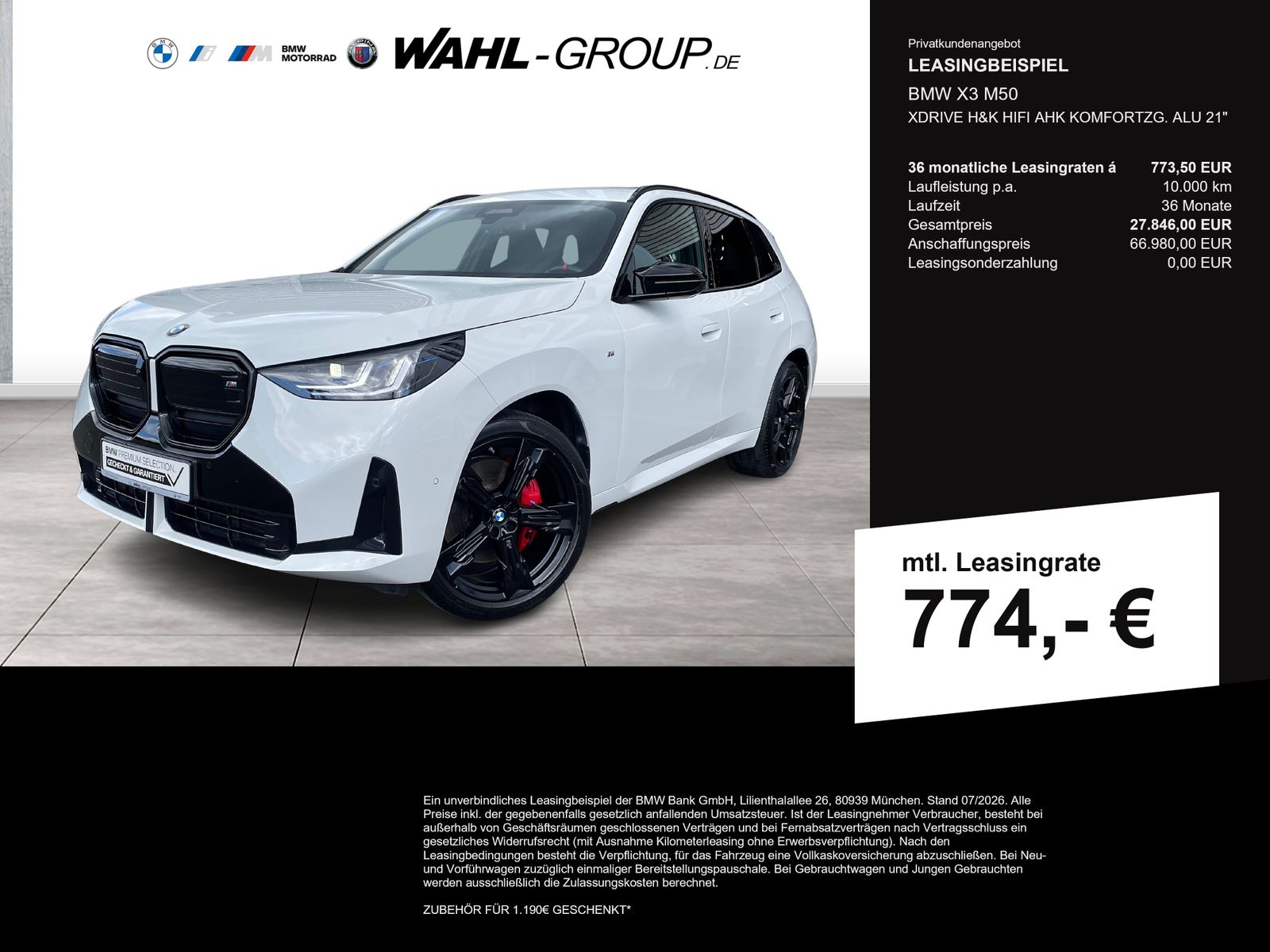 BMW X3 M50 XDRIVE H&K HIFI AHK KOMFORTZG. ALU 21"