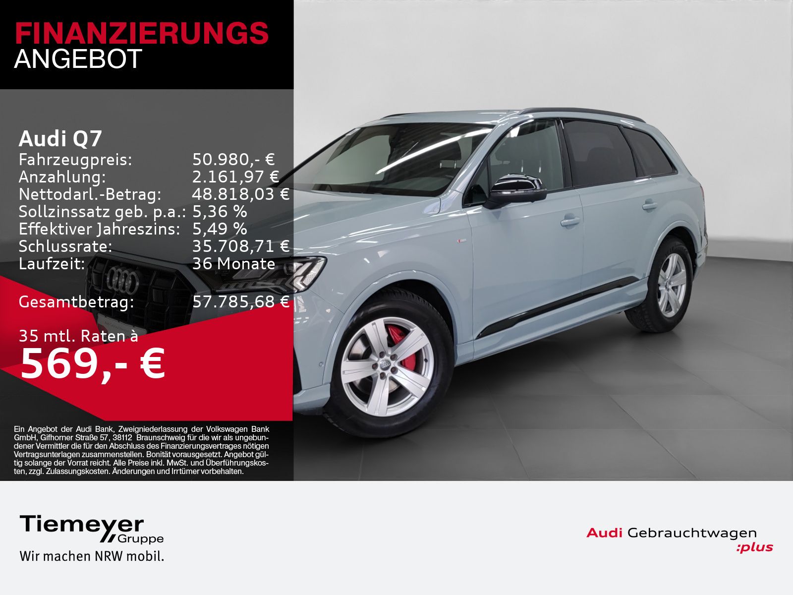Audi Q7 50 TDI Q S LINE MATRIX AHK 360  OPS BuO LM21