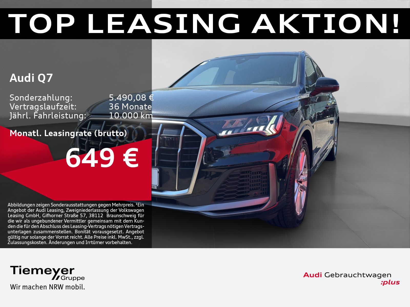 Audi Q7 55 TFSI Q S LINE MATRIX PANO B&O AHK