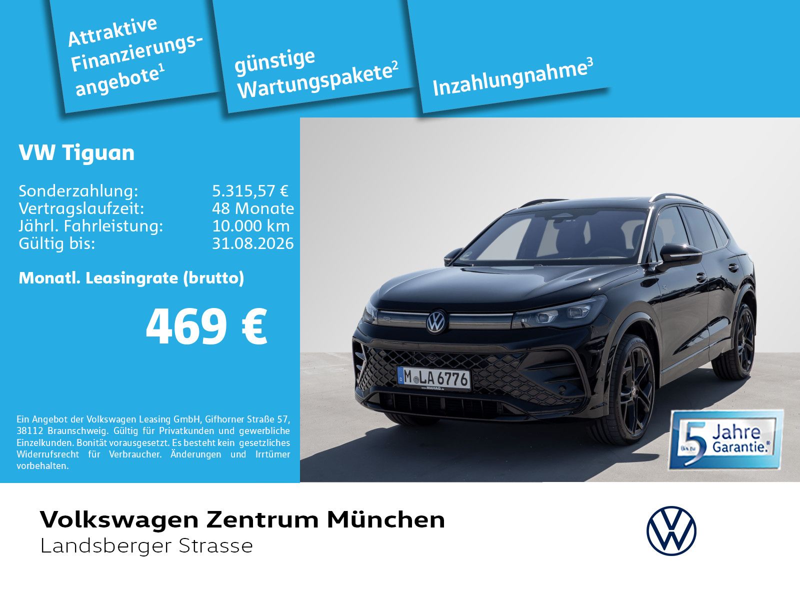 Volkswagen Tiguan 2.0 TSI R-Line BlackStyle 4motion AHK ACC
