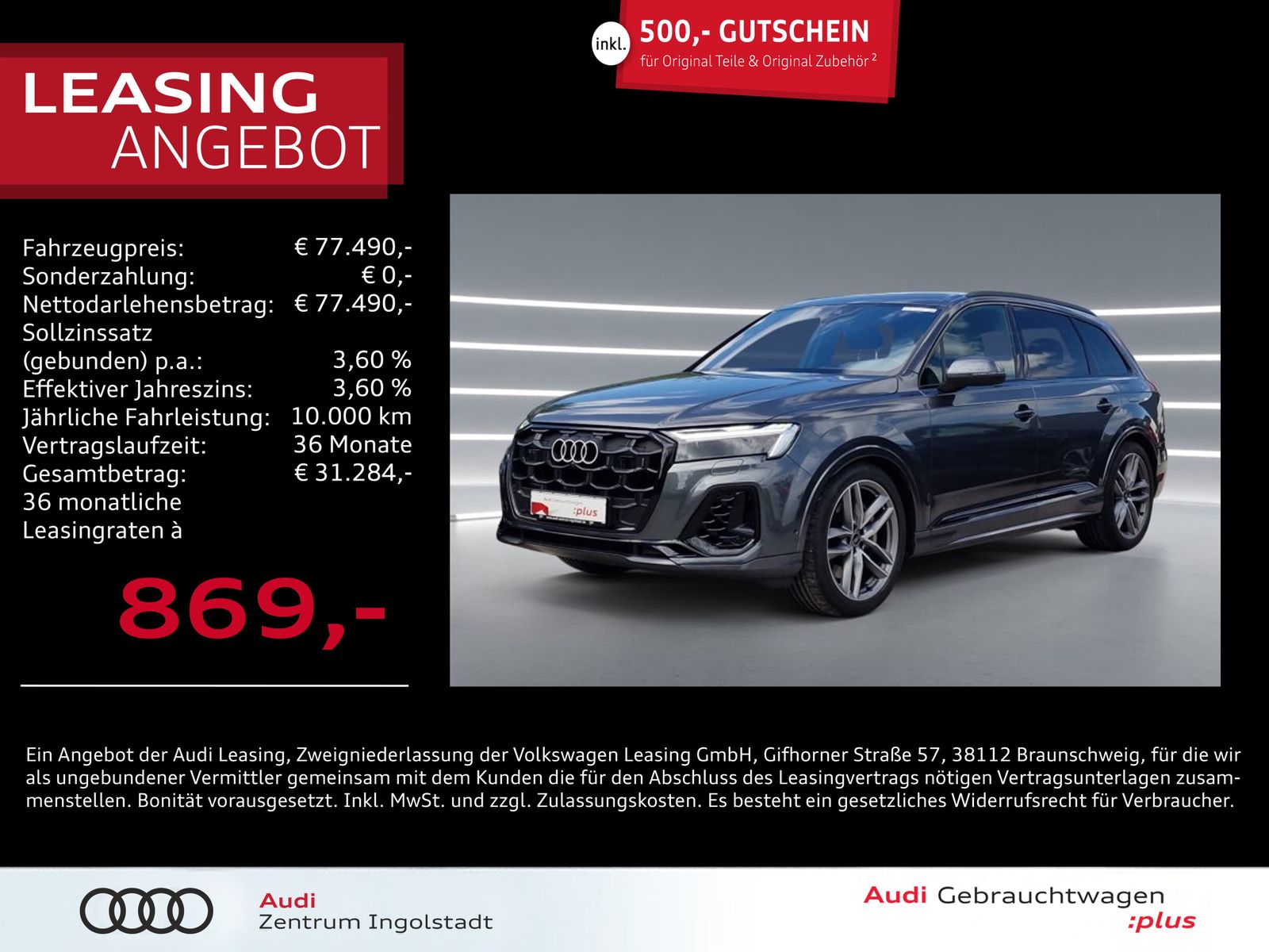 Audi Q7 55 TFSI e qu 2x S line MATRIX Pano Allradlenk