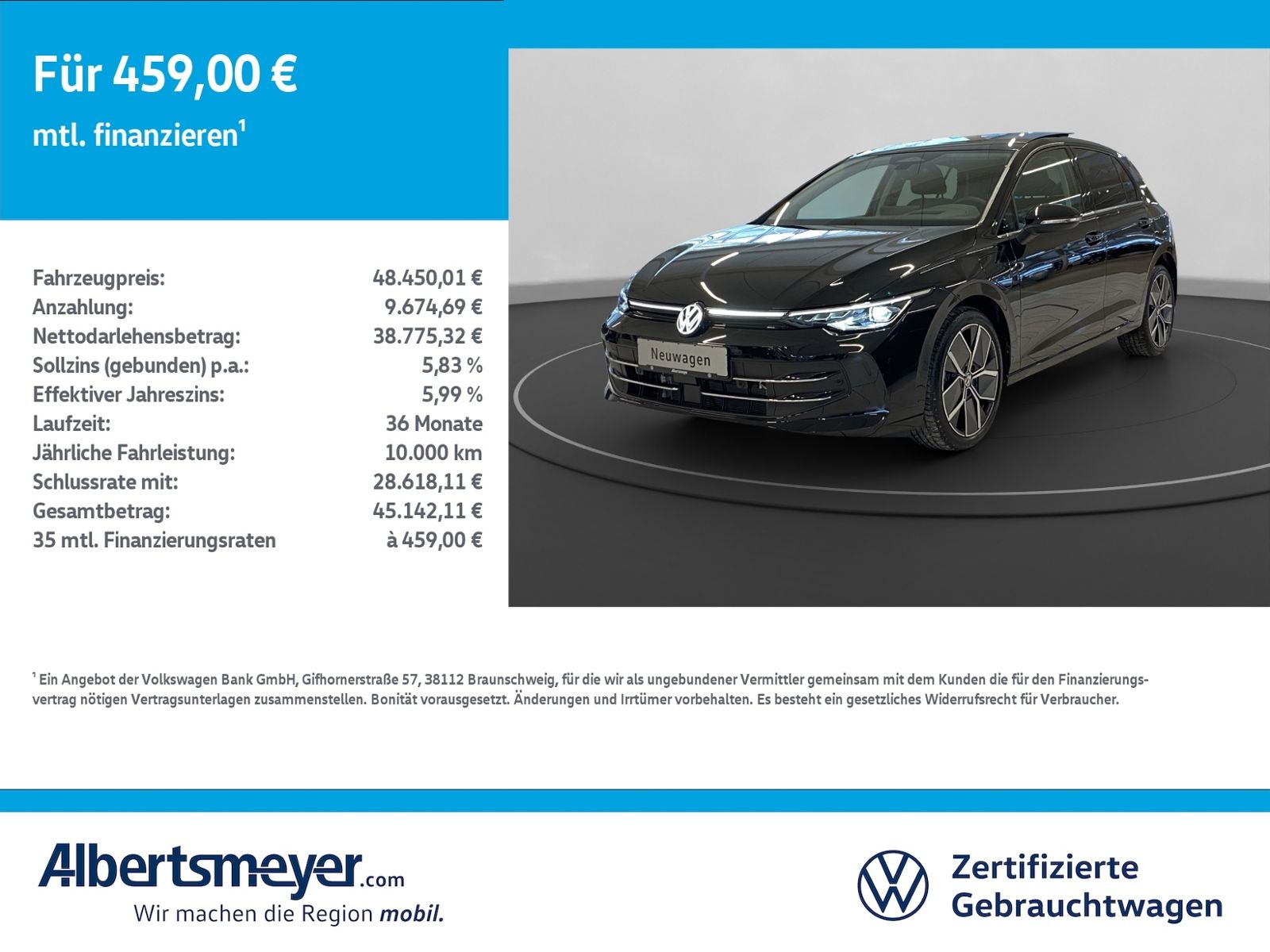 Volkswagen Golf VIII 1.5 eHybrid Style +DSG+AHK+MATRIX+