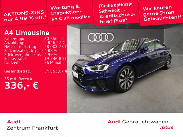 Audi A4 Limousine 40 TDI quattro S tronic S line LED