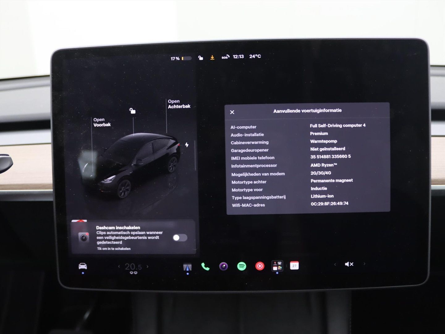 Tesla Model Y Long Range AWD 75kWh 351pk AMD RYZEN HW4