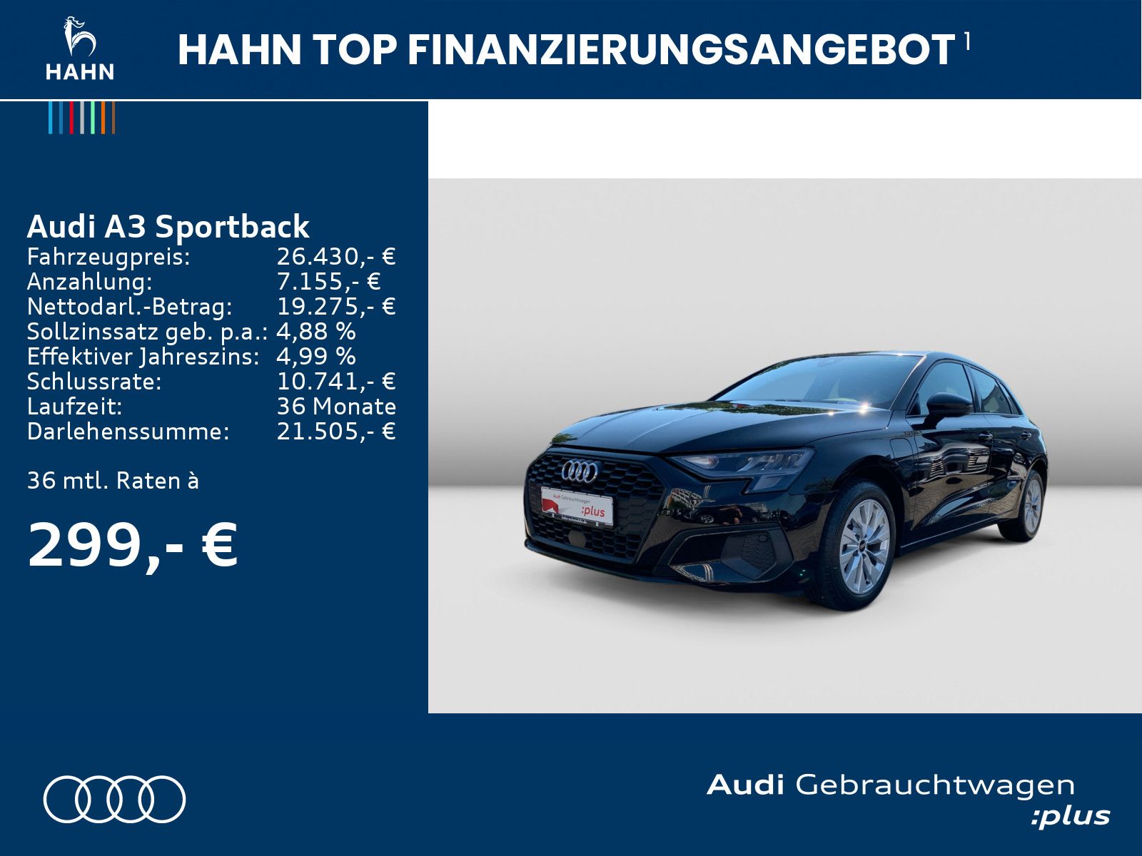 Audi A3 Sportback 40 TFSIe S tronic - Samsaru's Car Outlet