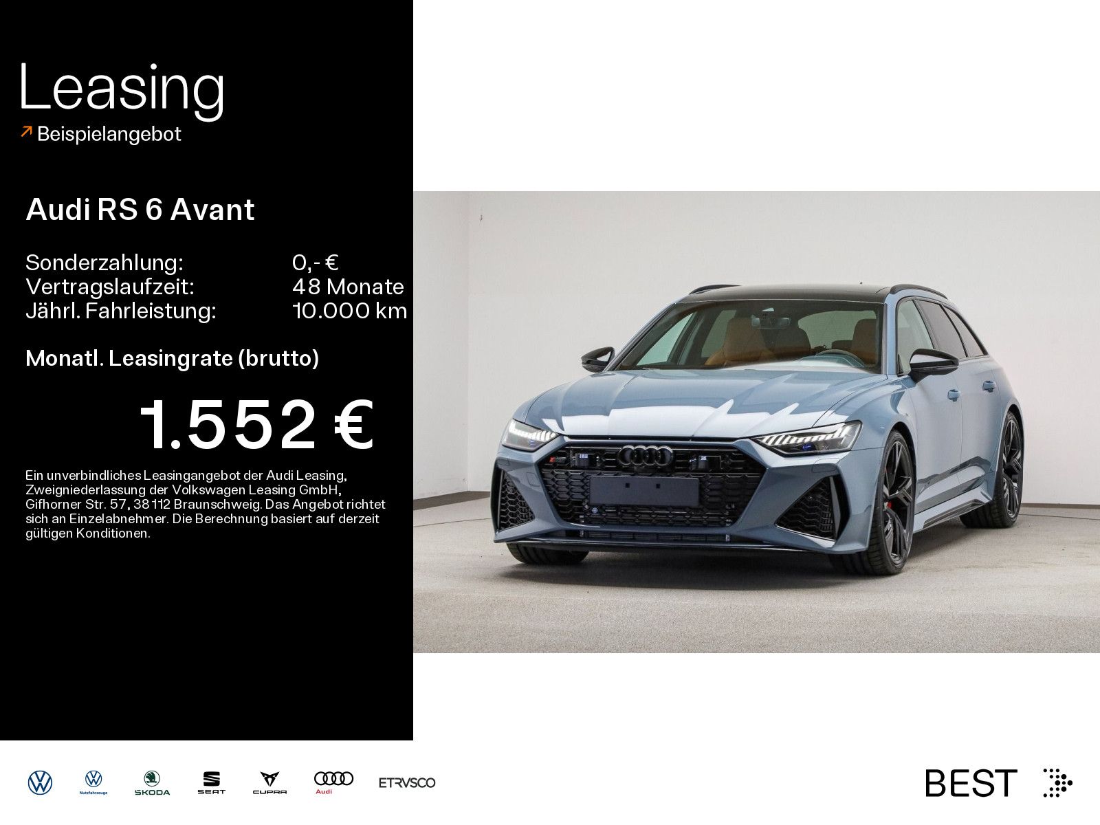 Audi RS 6 Avant HUP*KERAMIK*305KMH*LASER*AHK*PANO
