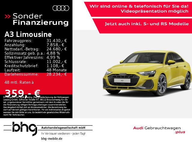 Audi A3 Limousine 30 TFSI S tronic S line - Samsaru's Car Outlet