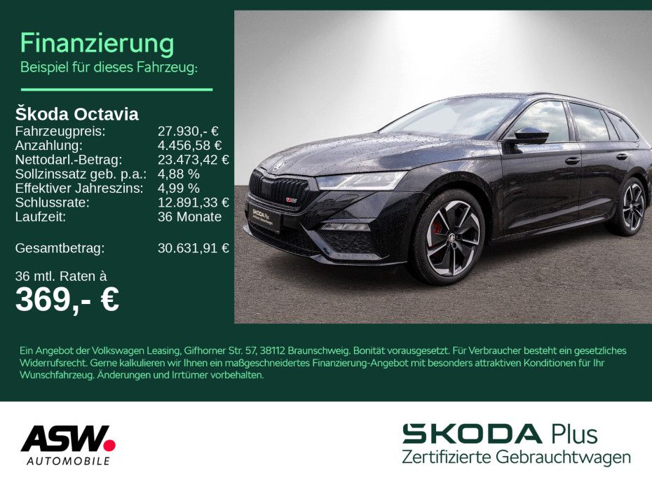 Skoda Octavia Combi RS 4x4 2.0 TDI DSG AHK HUD ACC RFK